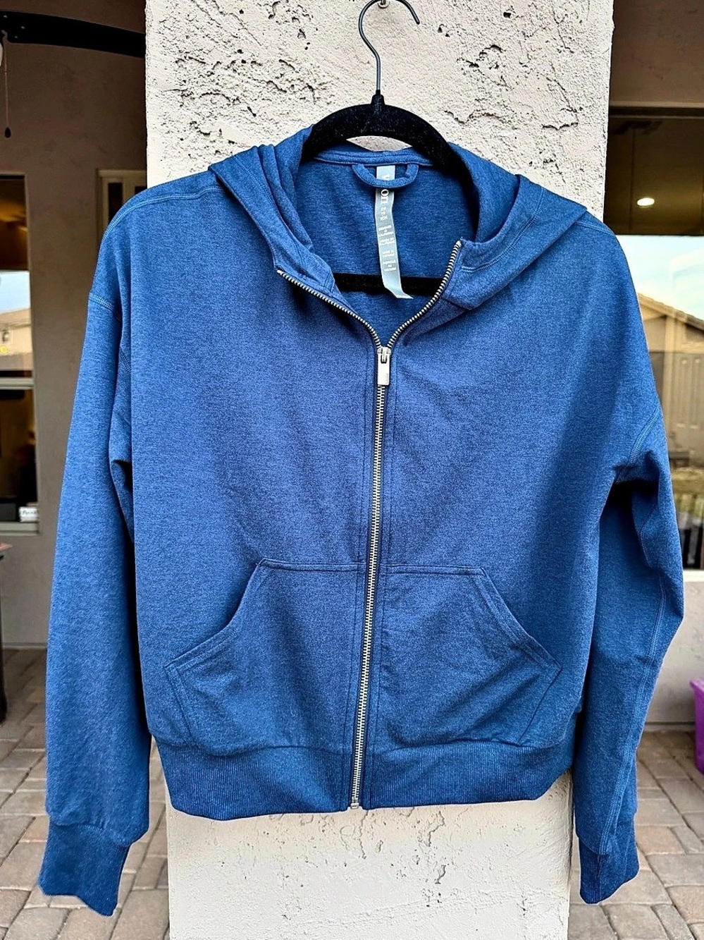 Vuori Halo Mini Full Zip Hoodie Blue XS